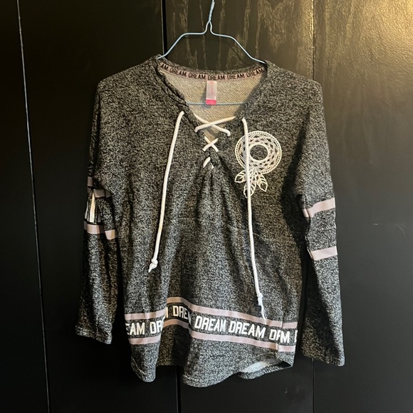 NOBO Tops - NOBO Women’s Junior’s Drawstring Dreamcatcher Long Sleeve Tee
